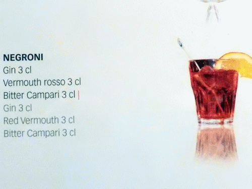 Cocktails inclus dans le forfait