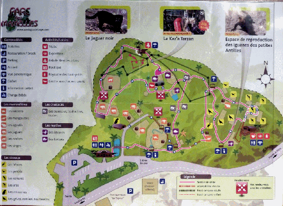Map de notre séjour en Gouadeloupe - Parc des Mammelles
