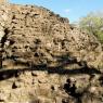 Site archéologique de Tazumal Section de la pyramide non restaurée  