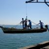 Port de Libertad. Système de poulies pour les bateaux de pêche 