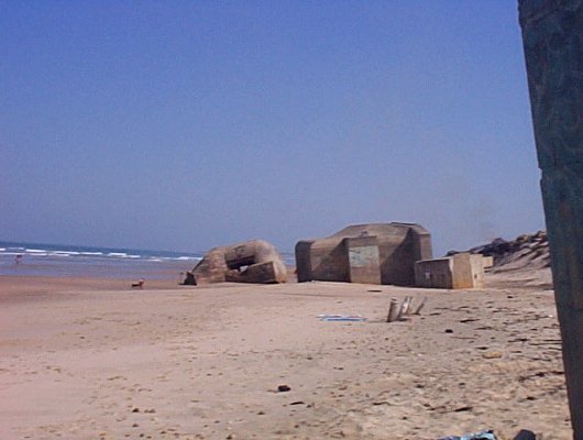 Bunkers allemands (WW II) sur la plage 