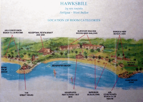 Resort Map Hawksbill Resort (Antigua)