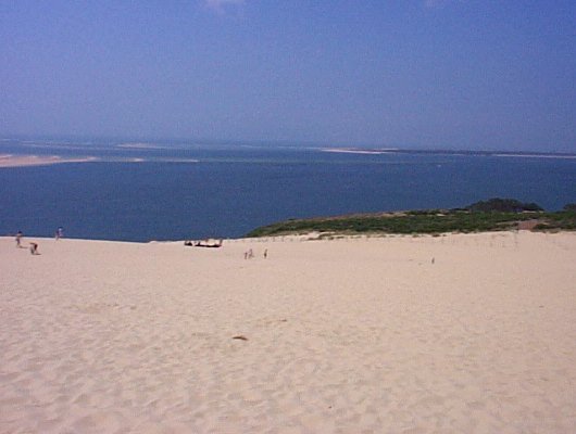 Vue du haut de la dune, côté océan 