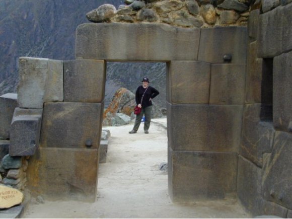 Porte des ruines d'Ollantaytambo 