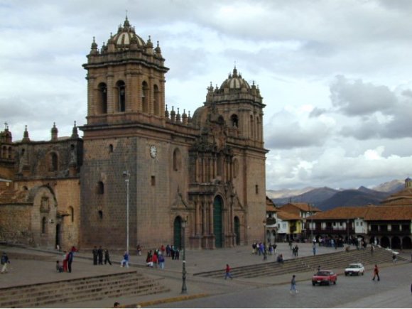 La Cathédrale de Cusco vue d'un balcon 