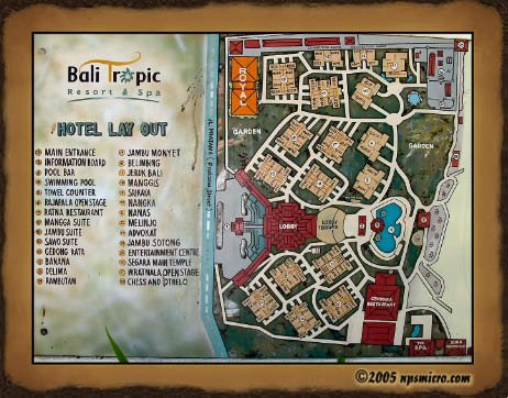 Un plan sommaire de l'hôtel 