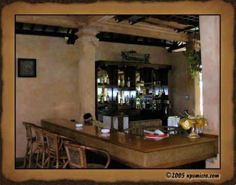 Le bar de la réception