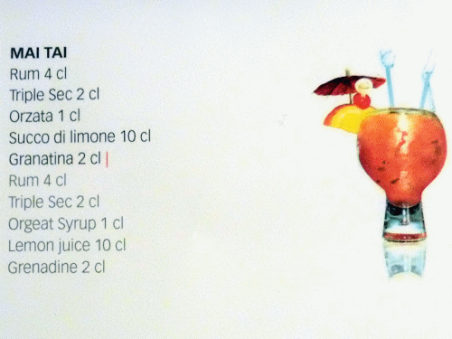 Cocktails inclus dans le forfait