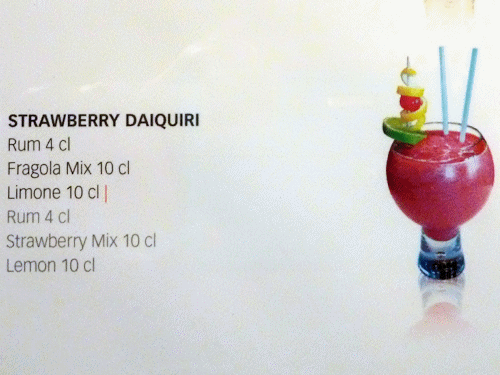 Cocktails inclus dans le forfait