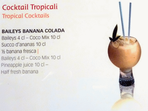 Cocktails inclus dans le forfait
