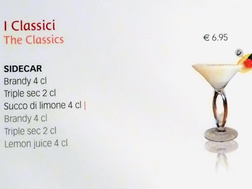 Cocktails inclus dans le forfait
