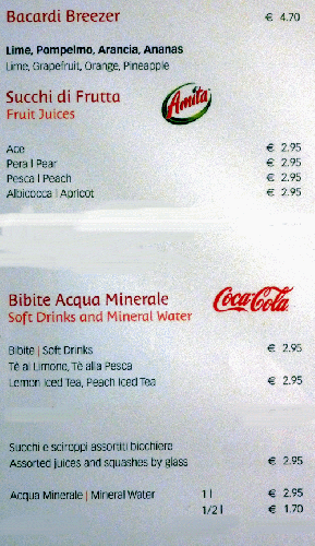 Cocktails inclus dans le forfait