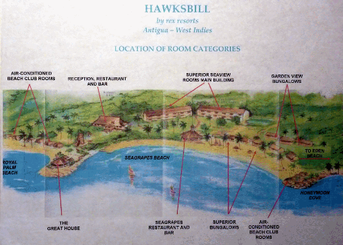 Resort Map Hawksbill Resort (Antigua)