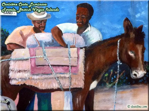 Peinture murale relatant l'histoire de Tortola