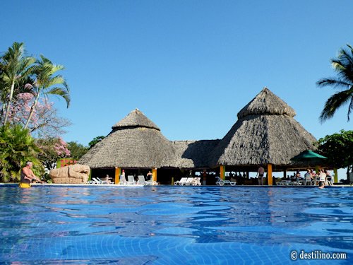 Piscine principale, secteur ouest Pool bar en arrière-plan 