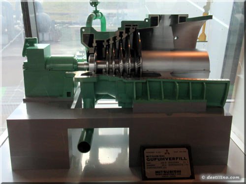 Turbine miniature fabriquée par Mitsubishi