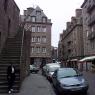 Rue de St-Malo, escalier pour monter sur le remparts 