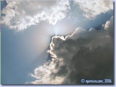 Soleil dans les nuages