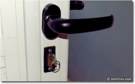 Clef pour la porte du balcon 