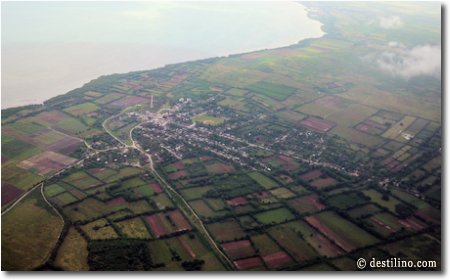Vue aérienne de la ville de Manzanillo de Cuba