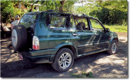 Un des Jeep pour cette excursion. Un 4x4 est impératif pour monter dans les collines de la Sierra Maestra