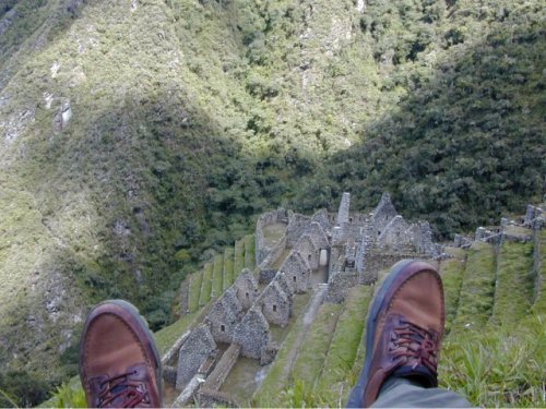 Ruines de Winay Wayna vue du haut des terrasses 