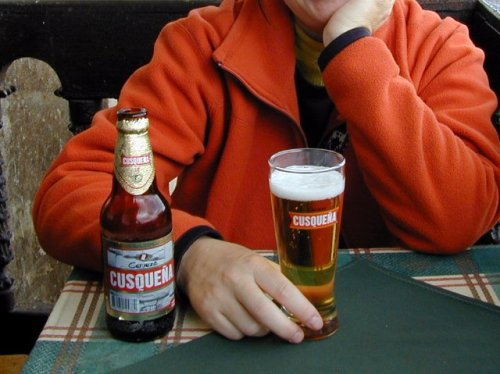 Une dernière petite Cusquena avant de quitter Cusco :-) 