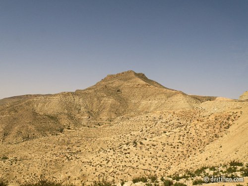 En route vers Matmata. Paysage magnifique