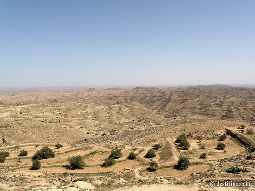 En route vers Matmata. Paysage magnifique