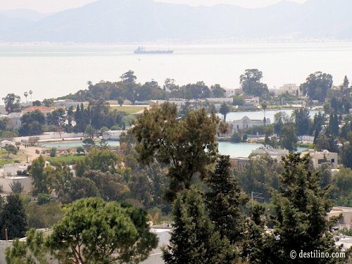 Carthage, vue des anciens ports militaires et commerciaux