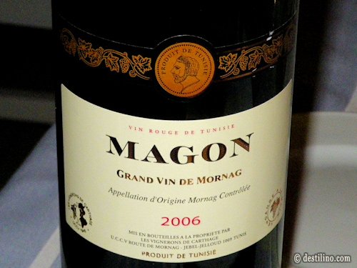 Hammamet Vin Tunisien de la région de Mornag
